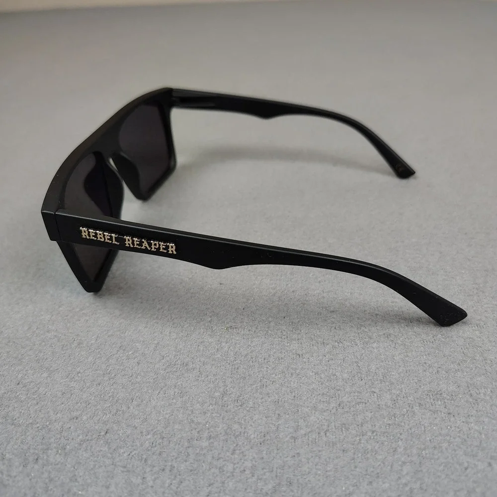 Rebel Reaper Sunglasses Gold Lens Flat Top OFFGRD Style Mirror Surfer Biker NEW